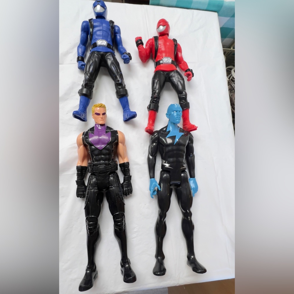 Dynamic Heroes Action Figure Set - Red, Blue, Black
